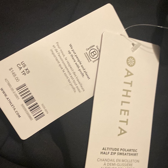 ATHLETA Altitude Polartec Half Zip Sweatshirt // Black #427880 - Picture 8 of 12
